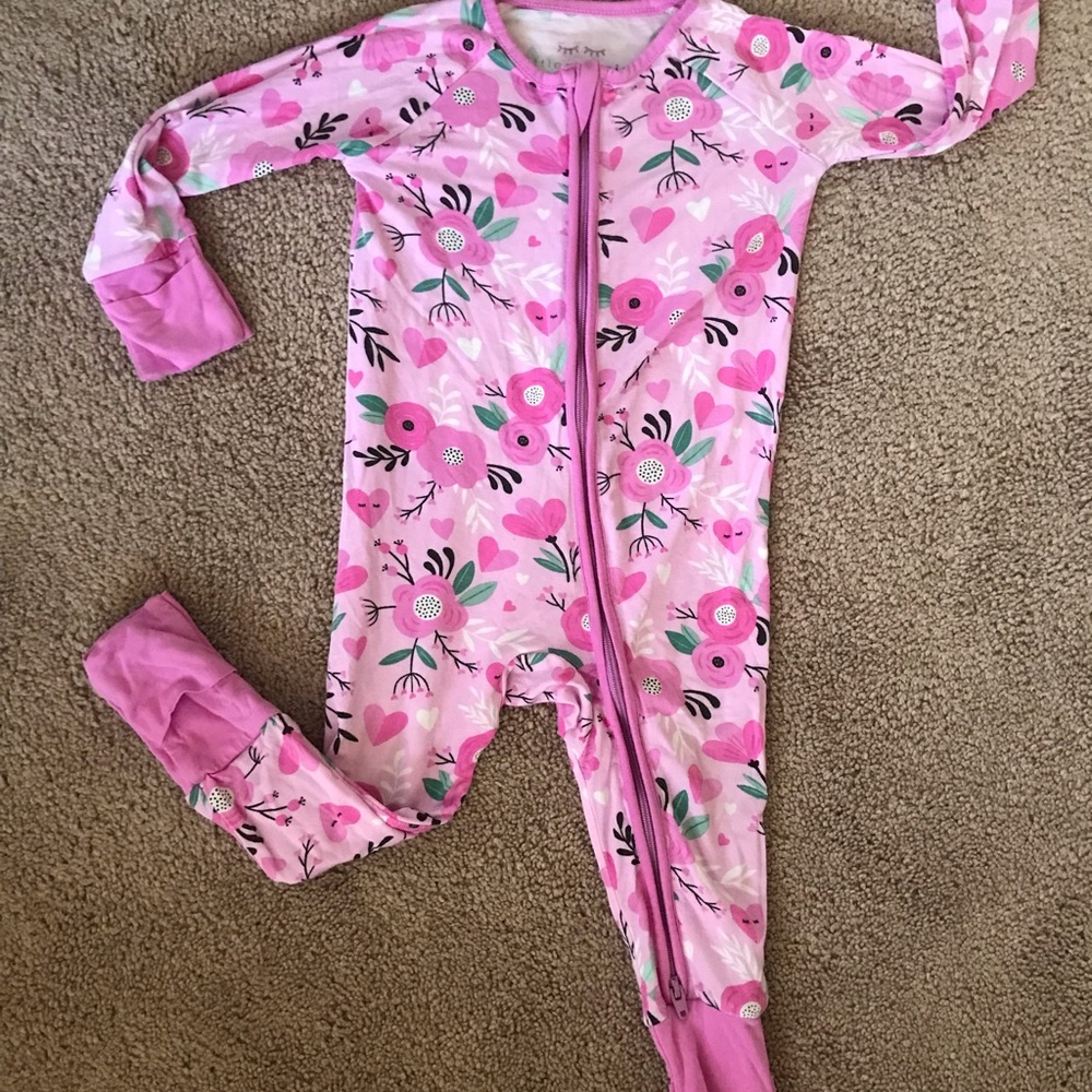 Little Sleepies Sweetheart Floral Zippy